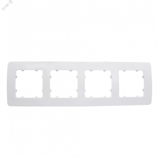 Рамка четырехместная, скрытой установки, цвет белый