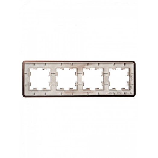 BRITE Рамка 4 поста РУ-4-1-Бр металл коричневый RE AL IEK