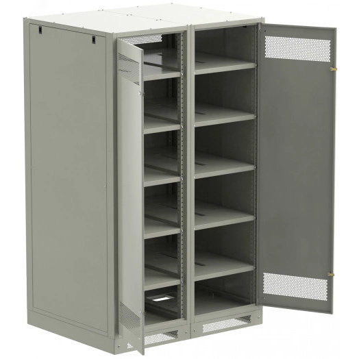 Шкаф LINEA B (пустой) 2000х1400х950мм двустворчатая металлическая дверь серый