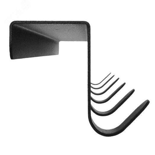 Вешалка навесная на дверь, 6 крючков, черный,