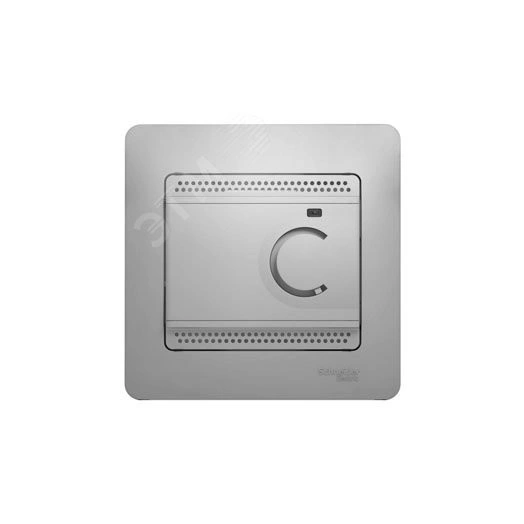 GLOSSA термостат электр.теплого пола с датчиком,от+5до+50°C,10A,алюминий