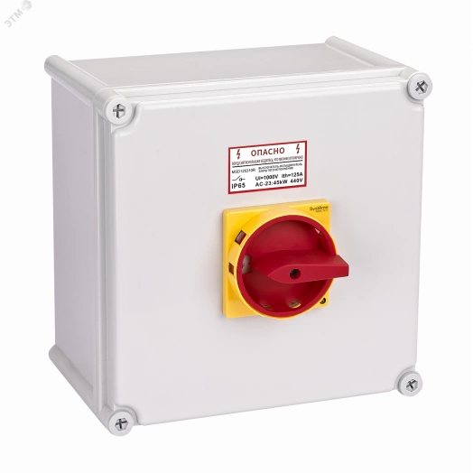 ГЛАВНЫЙ/АВАРИЙНЫЙ ВЫКЛЮЧАТЕЛЬ-РАЗЪЕДИНИТЕЛЬ 4P 175A ЗАКРЫТОГО ИСПОЛНЕНИЯ IP65 С ЗАМКОМ