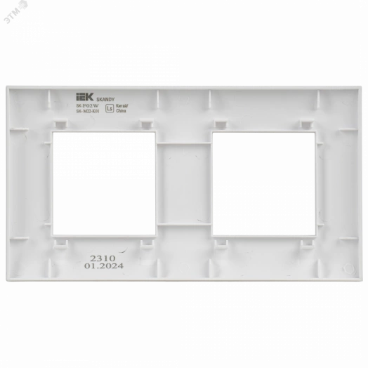 SKANDY Рамка 2-местная SK-F02W арктический белый IEK