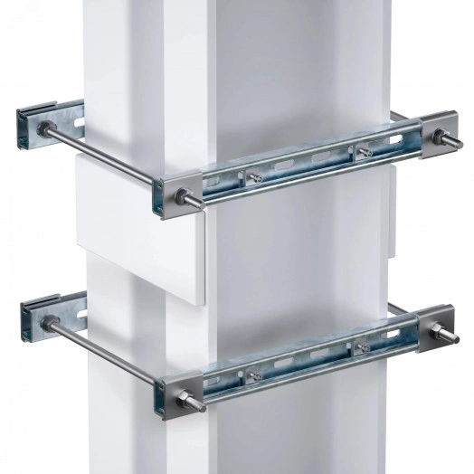 Комплект обжимной монтажных профилей тип 1, обхват конструкции габаритами 250 на 400 мм, для крепления 1 оболочки(ек) одноготипоразмера с видом защиты Ex d, горячеоцинкованный