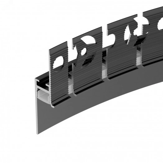 Профиль PLINTUS-FANTOM-BENT-H20-SIDE-2000 BLACK (Алюминий)