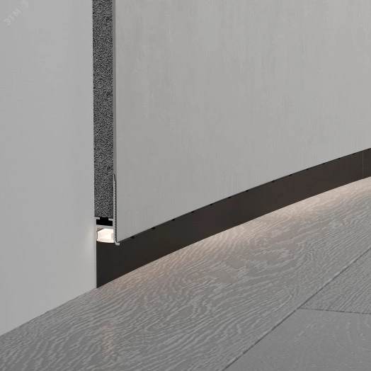 Профиль PLINTUS-FANTOM-BENT-H20-SIDE-2000 BLACK (Алюминий)