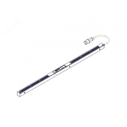 Блок распределения питания Uniprom. управляемый. 0U. 240В. 1Ф. 16A. 36xC13 6xC19. 3м кабель. IEC309