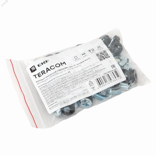 Комплект монтажный TERACOM для 19' шкафов М6х12 (20 компл.)