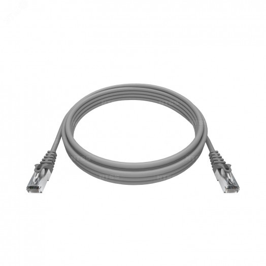 Патч-корд PREMIUM 2хRJ45/8P8C. T568B FTP CAT5e LSZH 0.5 метра. серый