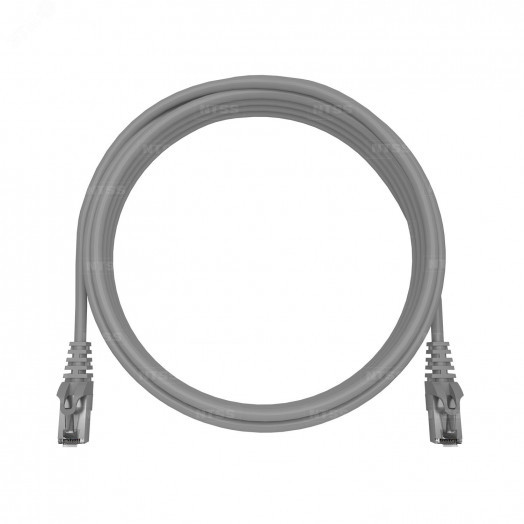 Патч-корд PREMIUM 2хRJ45/8P8C. T568B FTP CAT5e LSZH 0.5 метра. серый