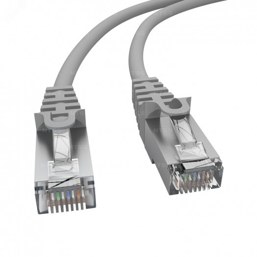 Патч-корд PREMIUM 2хRJ45/8P8C. T568B FTP CAT5e LSZH 0.5 метра. серый