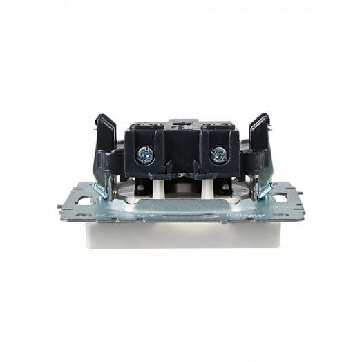 BRITE Розетка 1 пост без заземления с защитными шторками 10А РСш10-2-БрЖ жемчуг IEK