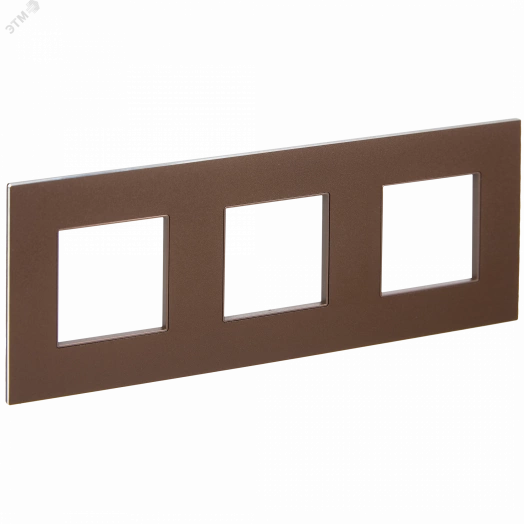 SKANDY Рамка 3-местная SK-F33Br металл шоколад IEK