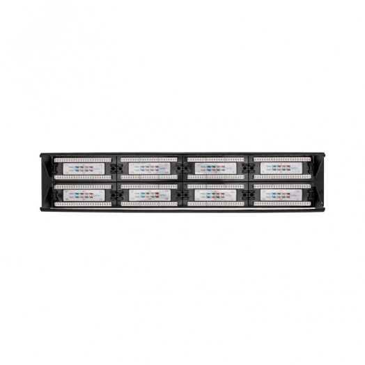 Панель коммутационная с кабельными органайзерами 19 дюймов 2U 48 портов UTP RJ-45 CAT 5e