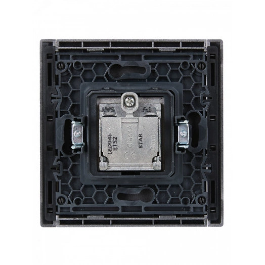 FORTE&PIANO Розетка двойная TV+SAT FP538 сталь IEK