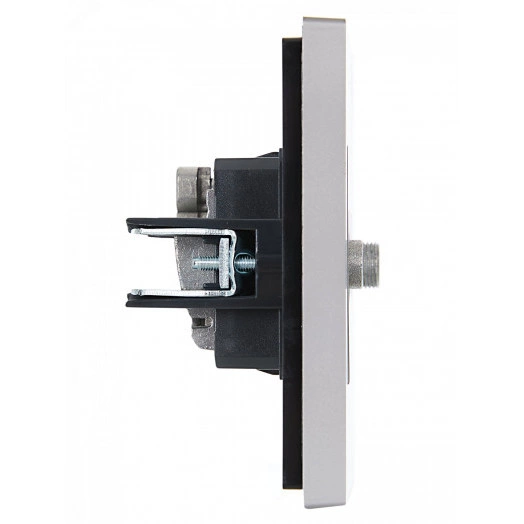 FORTE&PIANO Розетка двойная TV+SAT FP538 сталь IEK