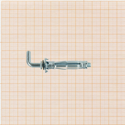 Анкер для листовых материалов с L-обр. крюком MULTI PRO оцинкованный 6/13 мм (2 шт.)