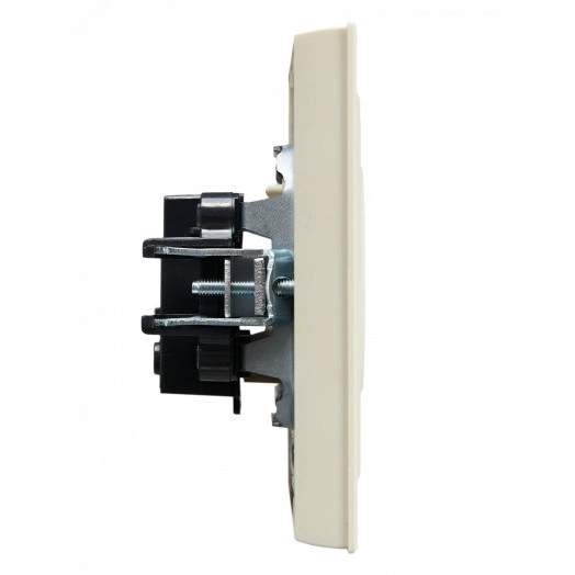 BRITE Розетка 1 пост без заземления без защитных шторок 10А в сборе РСР10-1-0-БрКр бежевый IEK