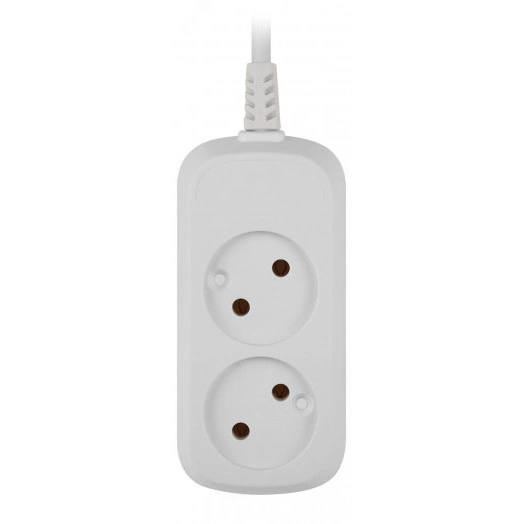 Удлинитель электрический 2 розетки без заземления 3м ПВС 2x0.75мм2 UDL-10-230 Greenline ЭРА