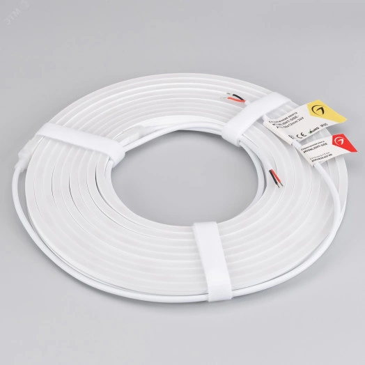 Лента герметичная MOONLIGHT-SIDE-A120-06x12мм 24V White6000 (9.6 W/m, IP65, 5м, wire x2) (Вывод кабеля прямой)