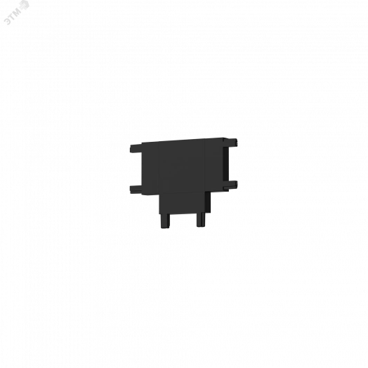 Коннектор Т-образный горизонтальный для накладного и встраиваемого монтажа для магнитной системы Galakti 46x36x6 мм черный