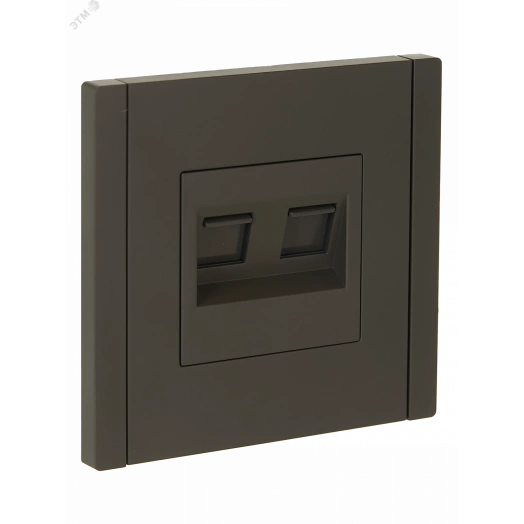 FORTE&PIANO Розетка компьютерная двойная RJ45 кат.5E FP333 серый IEK