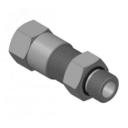 Ввод кабельный с резьбой G1/2 мм для прокладки кабеля в металлорукаве РЗ-ЦП-12, с уплотнением кабеля и проходным диаметром кабеля d=6-10 мм