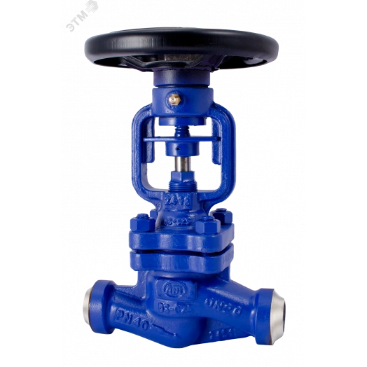 Клапан (Вентиль) запорный сильфонный под приварку DN50 PN40 стальной