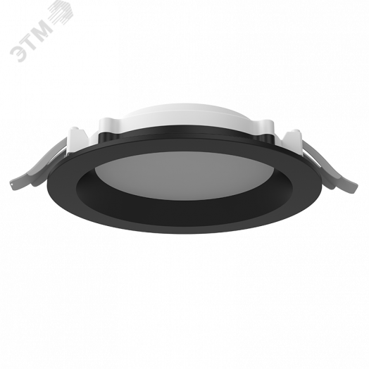 Светильник светодиодный DL-01 Pro 160 мм 15 Вт 3000 К CRI90 176x51 мм IP65/40 RAL9005 черный муар с рассеивателем опал DALI