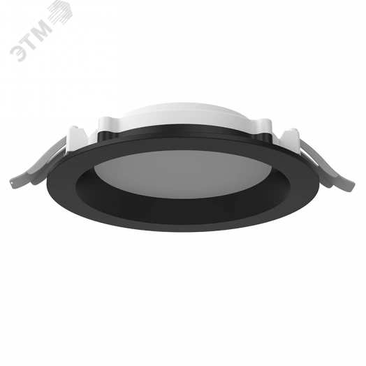 Светильник светодиодный DL-01 Pro 160 мм 15 Вт 3000 К CRI90 176x51 мм IP65/40 RAL9005 черный муар с рассеивателем опал DALI