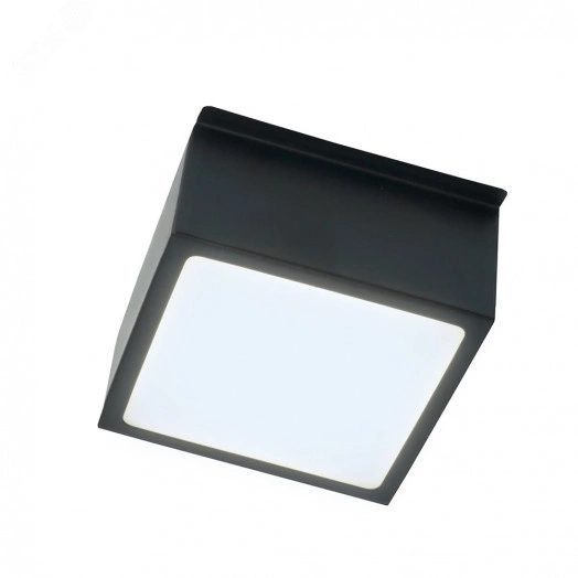 Светильник светодиодный ДВО-12w 6500К 960Лм черный Грильятто