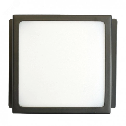 Светильник светодиодный ДВО-12w 6500К 960Лм черный Грильятто