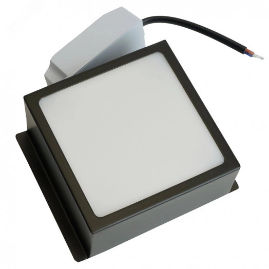 Светильник светодиодный ДВО-12w 6500К 960Лм черный Грильятто