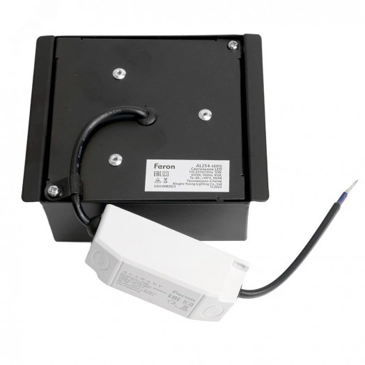 Светильник светодиодный ДВО-12w 6500К 960Лм черный Грильятто