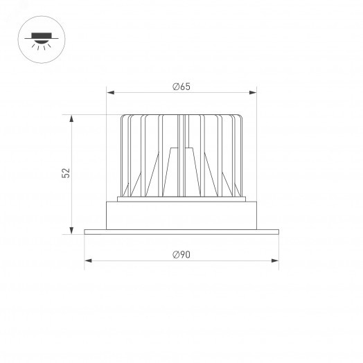 Светильник MS-ATLAS-TRIMLESS-R50-8W Warm3000 (WH, 32deg, 230V) (Arlight, IP20 Металл, 5 лет)