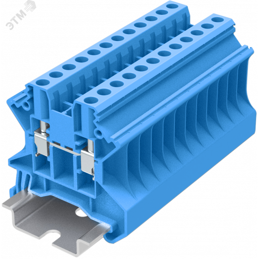 Клемма TU 1-1 винтовая, сечение 4 мм. кв., синяя