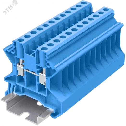 Клемма TU 1-1 винтовая, сечение 4 мм. кв., синяя