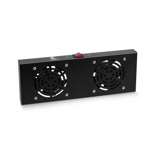 Модуль вентиляторный с 2-я вентиляторами для      установки в настенные шкафы серии SH-05F, цвет    черный (RAL9004)