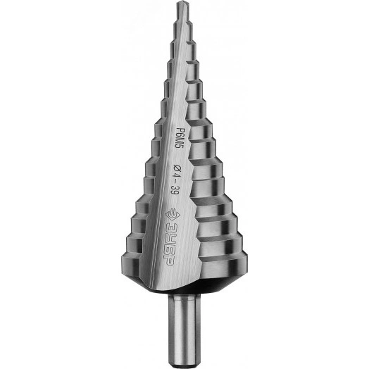 Сверло ступенчатое, 4-39мм, 14 ступеней, , серия Профессионал