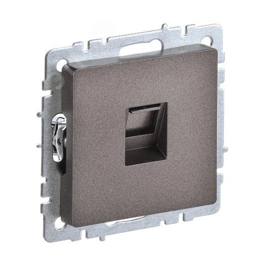 BRITE Розетка компьютерная RJ45 кат.6 РК11-БрТБ темная бронза IEK