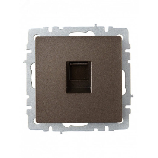 BRITE Розетка компьютерная RJ45 кат.6 РК11-БрТБ темная бронза IEK