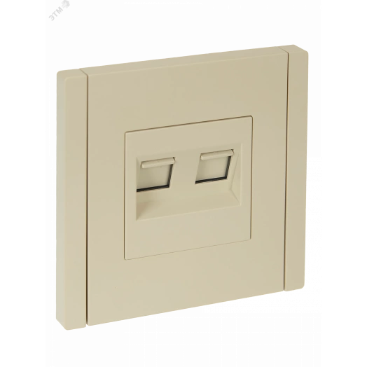 FORTE&PIANO Розетка двойная RJ11+RJ45 кат.5E FP435 ваниль IEK