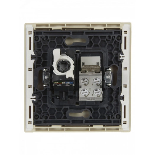 FORTE&PIANO Розетка двойная RJ11+RJ45 кат.5E FP435 ваниль IEK