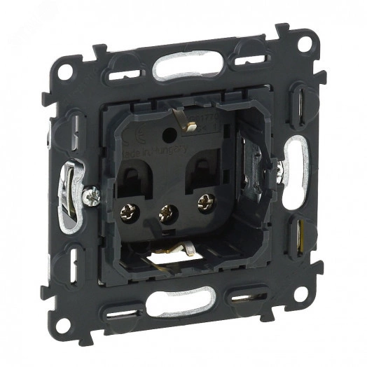 Valena IN MATIC Розетка силовая 2К+З 16А 250В с увеличенными винтовыми зажимами 6кв.мм со шторками