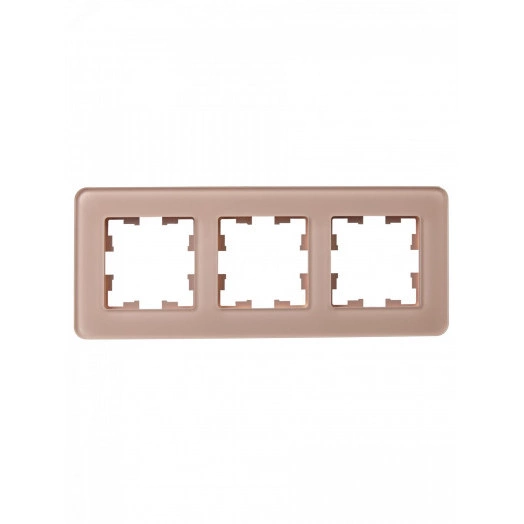 BRITE Рамка 3 поста РУ-3-2-Бр стекло дымчатый RE IEK