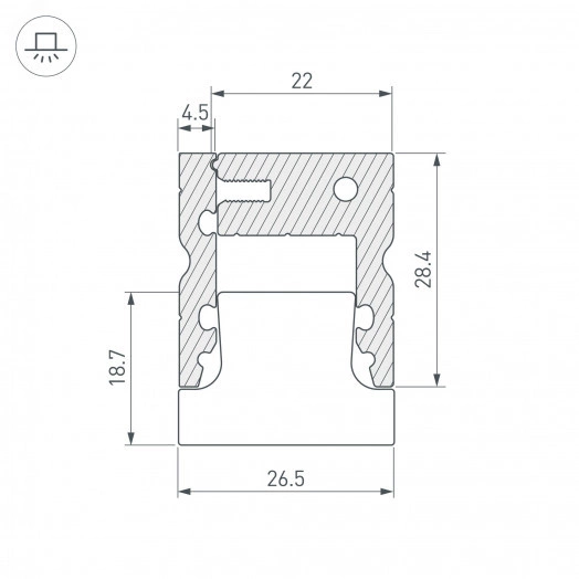 Профиль ARH-FLOOR27-H28-2000 ANOD (металл)