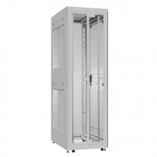 Шкаф серверный 52U 800х1200 передняя дверь: двустворчатая перфорированная IP20. задняя дверь: одностворчатая глухой металл IP51. боковые панели: перфорированные. цвет: серый RAL7035 