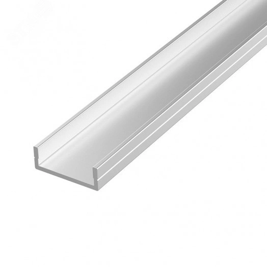 Профиль алюминиевый для LED ленты с рассеивателем накладной 2440мм посадочное место 14,9мм