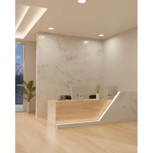 Светильник светодиодный встраиваемый ДВО 1622 со стеклом круг 18Вт 4000К IP20