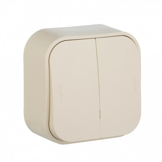 Переключатель 2 направления 2 клавиши слоновая кость